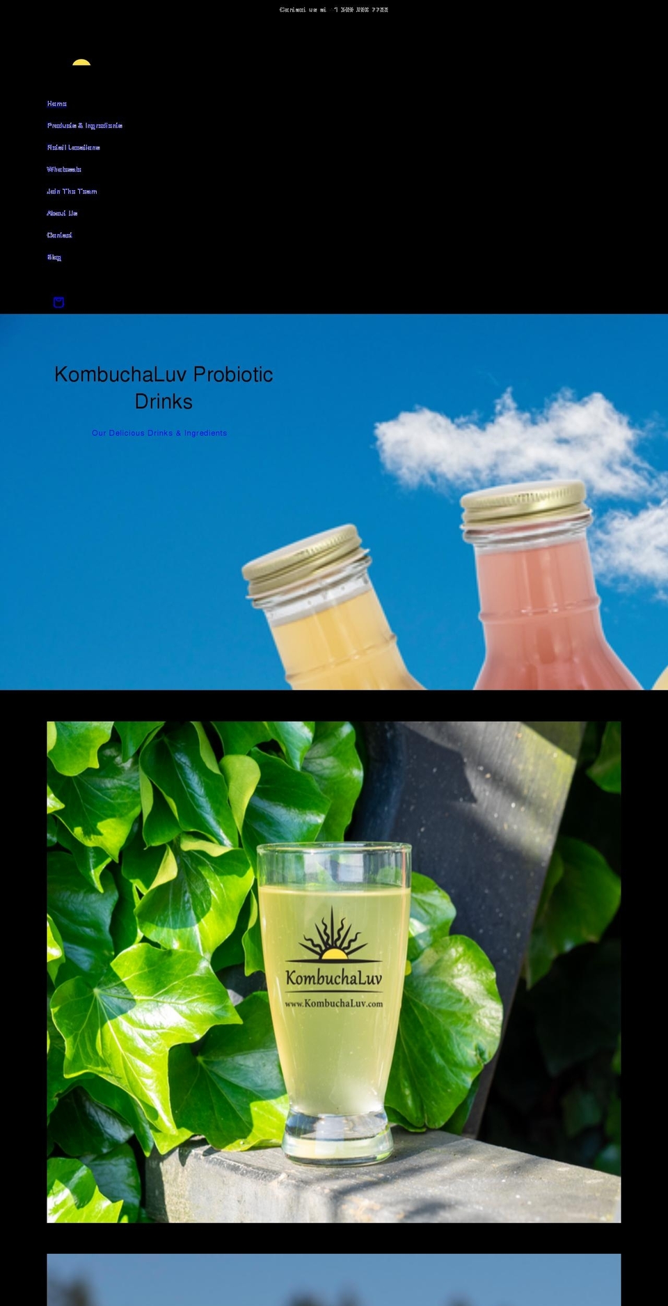 kombuchaluv.com shopify website screenshot