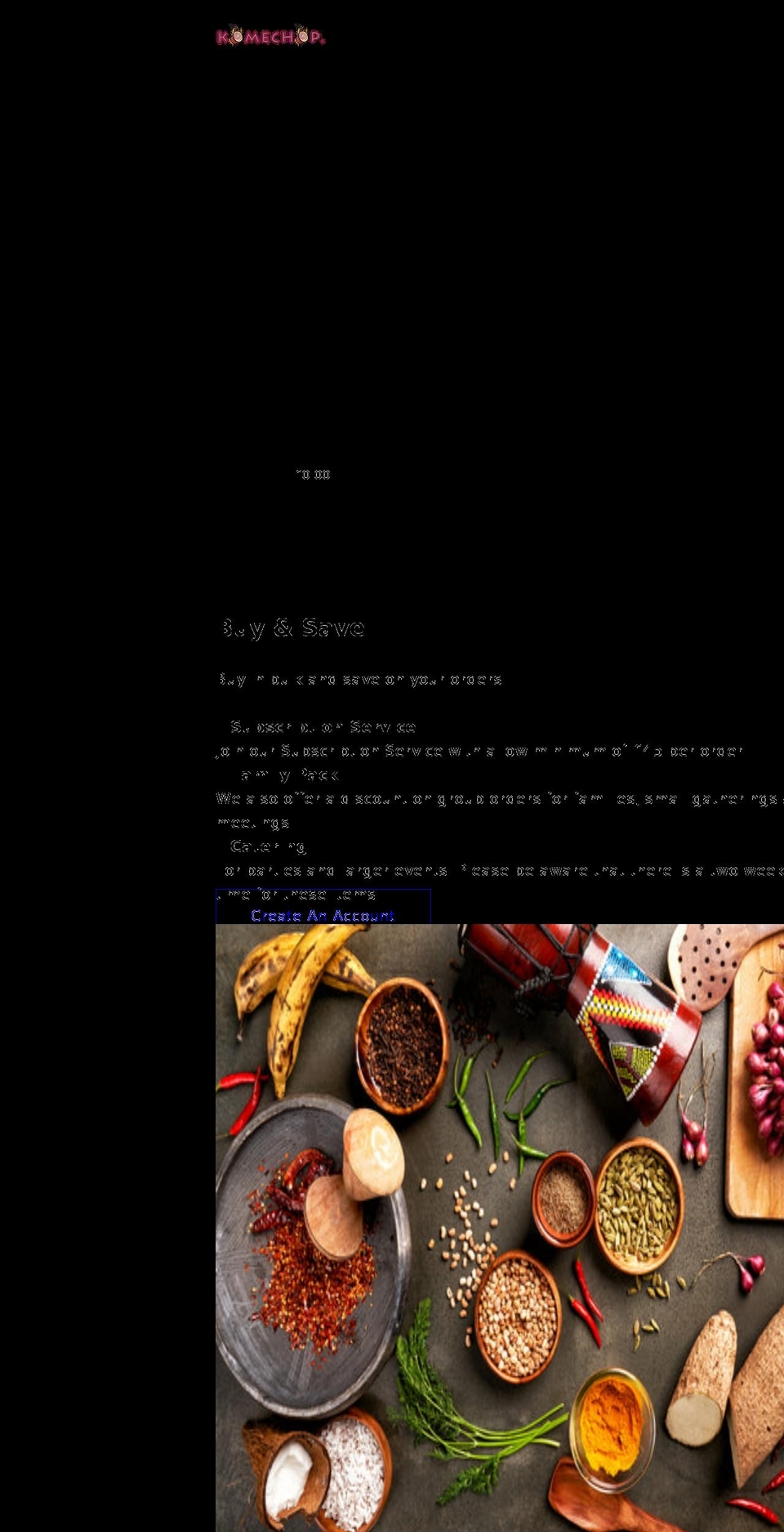 komechop.co.uk shopify website screenshot