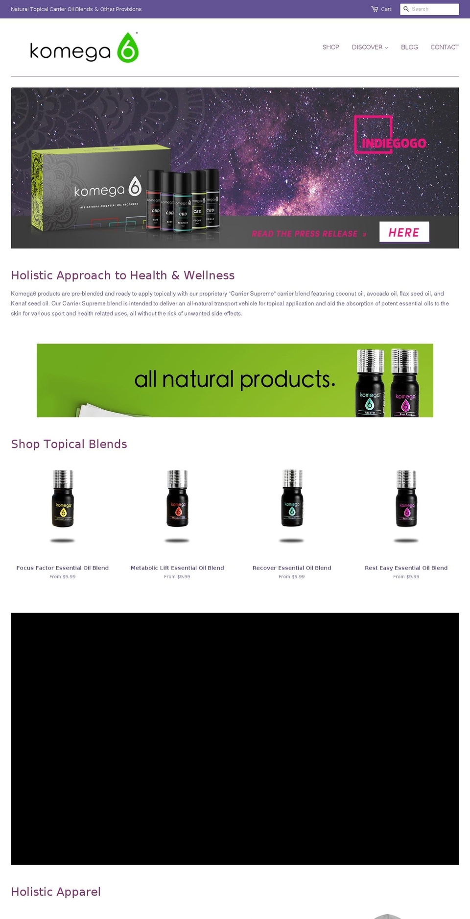 komega6.com shopify website screenshot