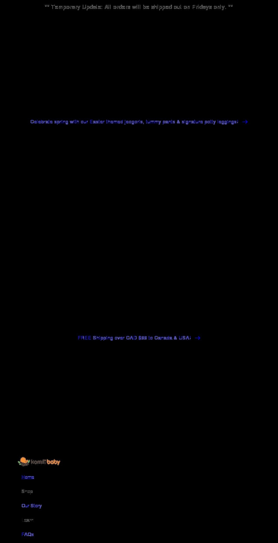 komfibaby.com shopify website screenshot