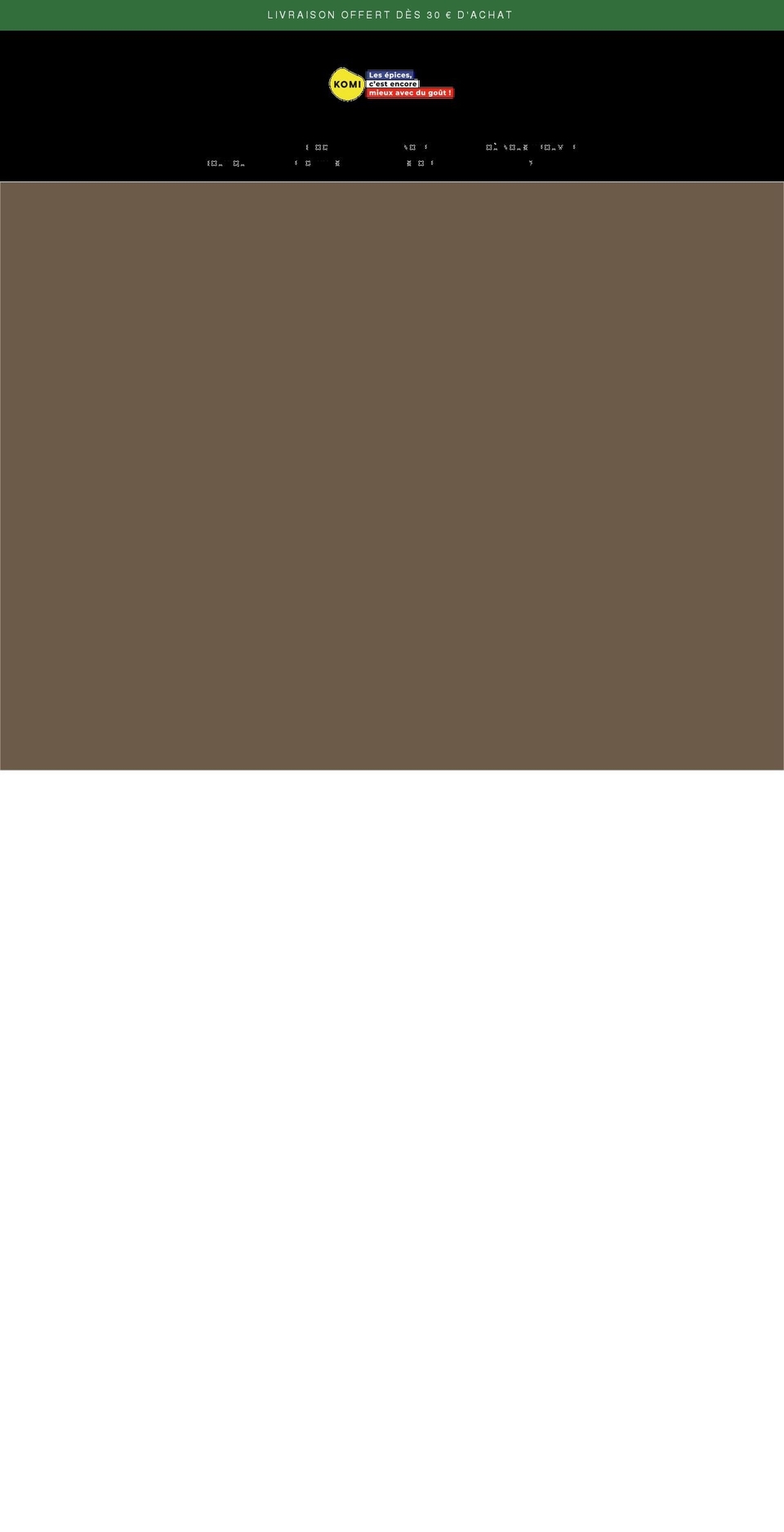 komi-epices.com shopify website screenshot