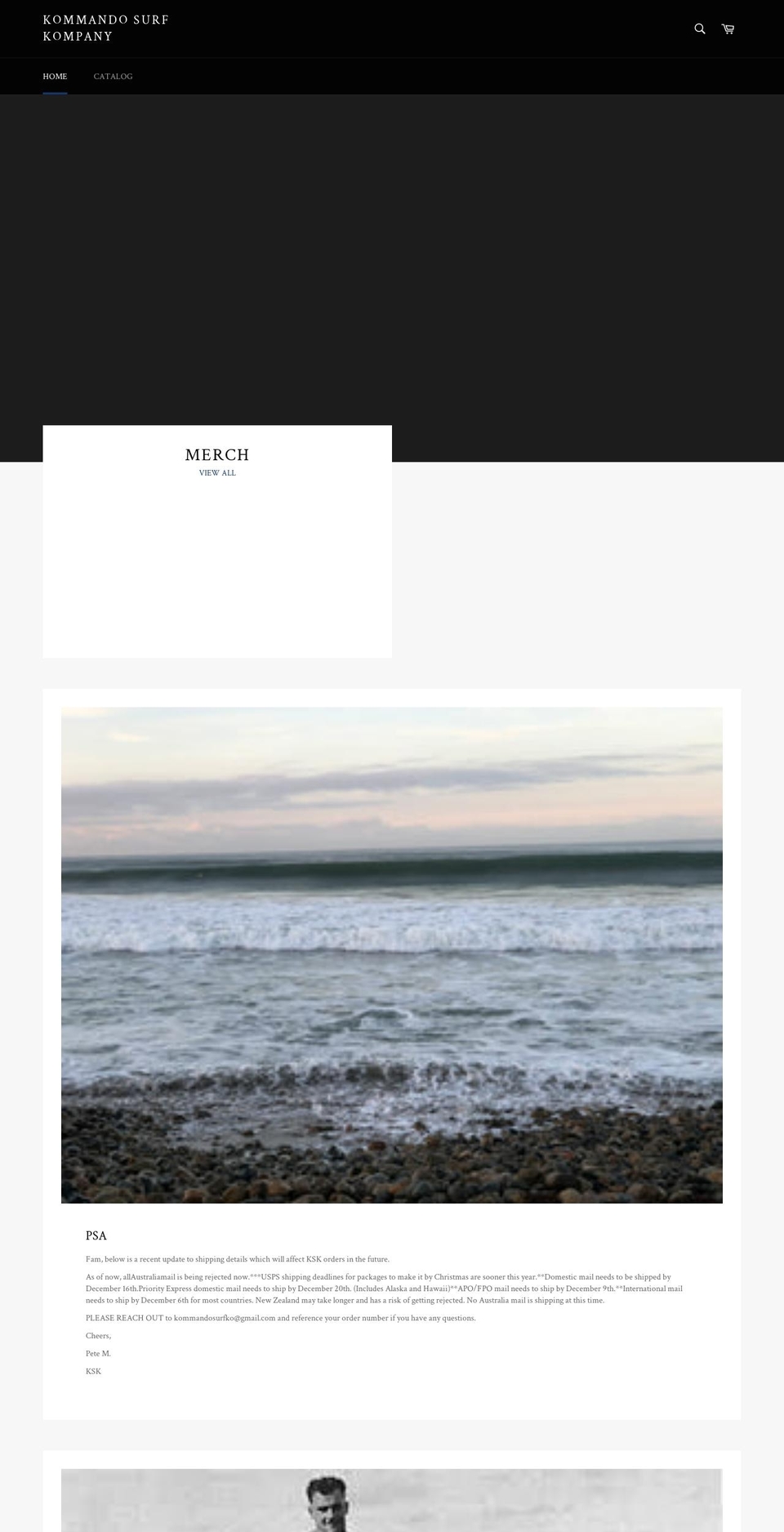 kommandosurfko.com shopify website screenshot