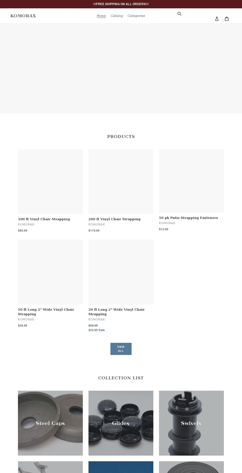 komorax.net shopify website screenshot