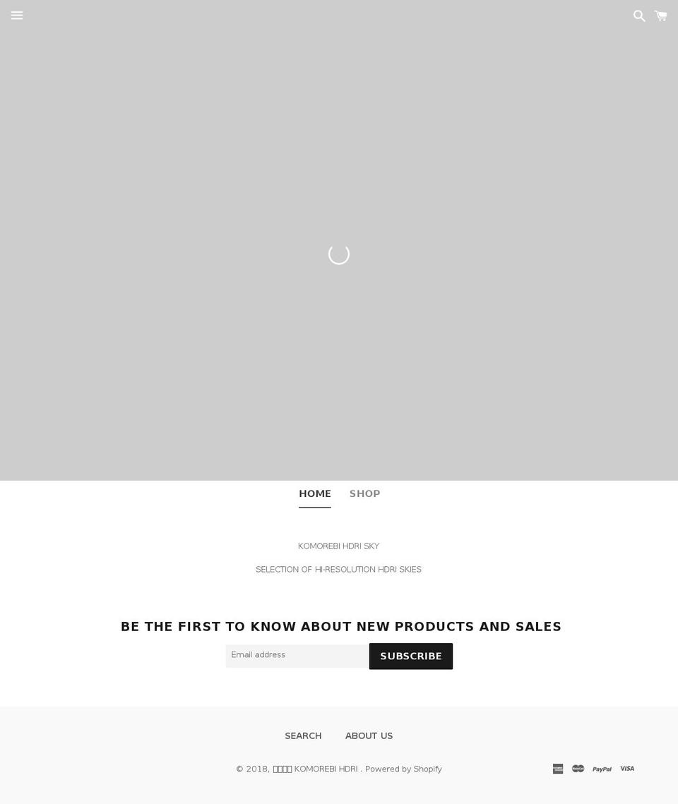 komorebi-hdri.com shopify website screenshot