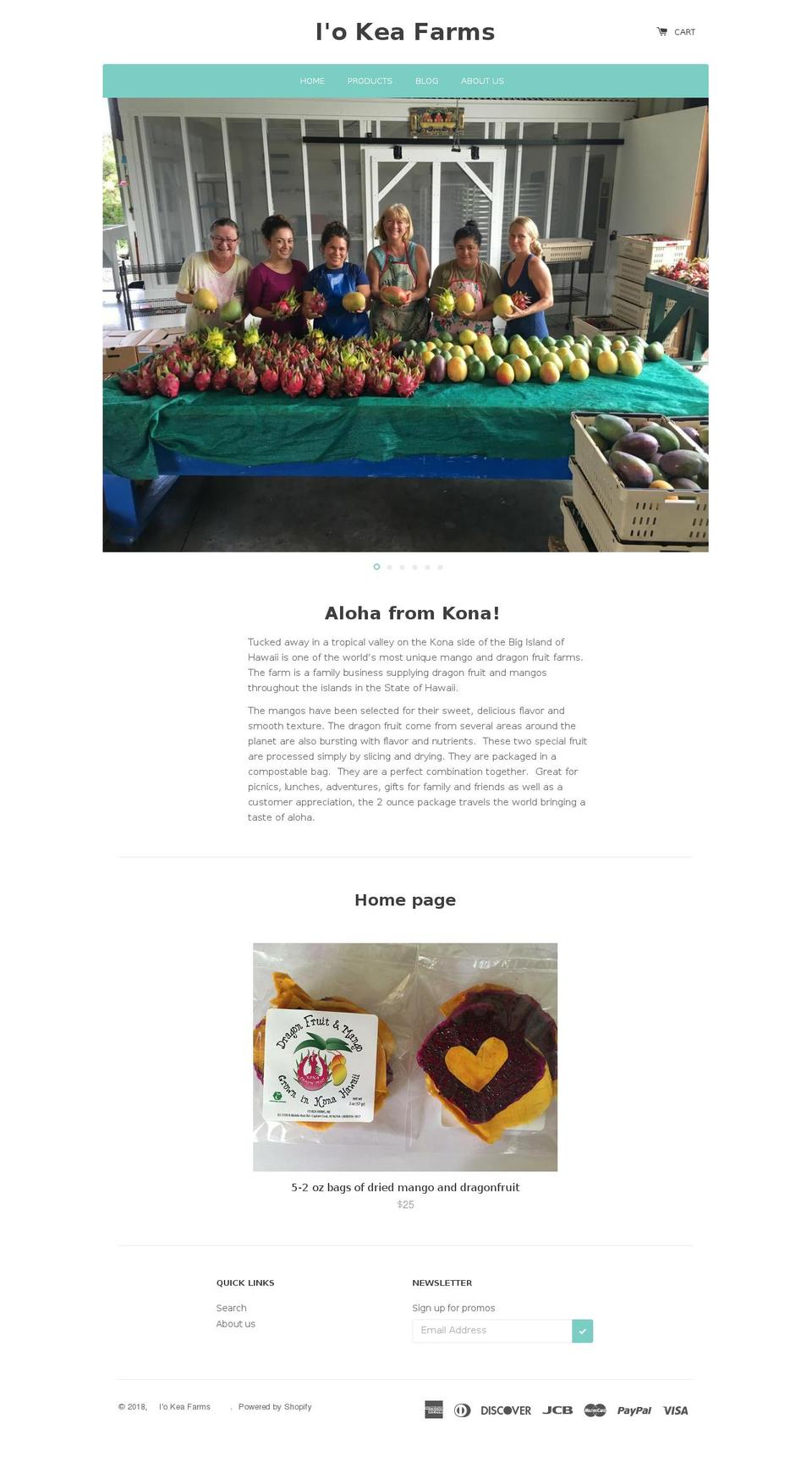 konaalohadriedfruit.com shopify website screenshot