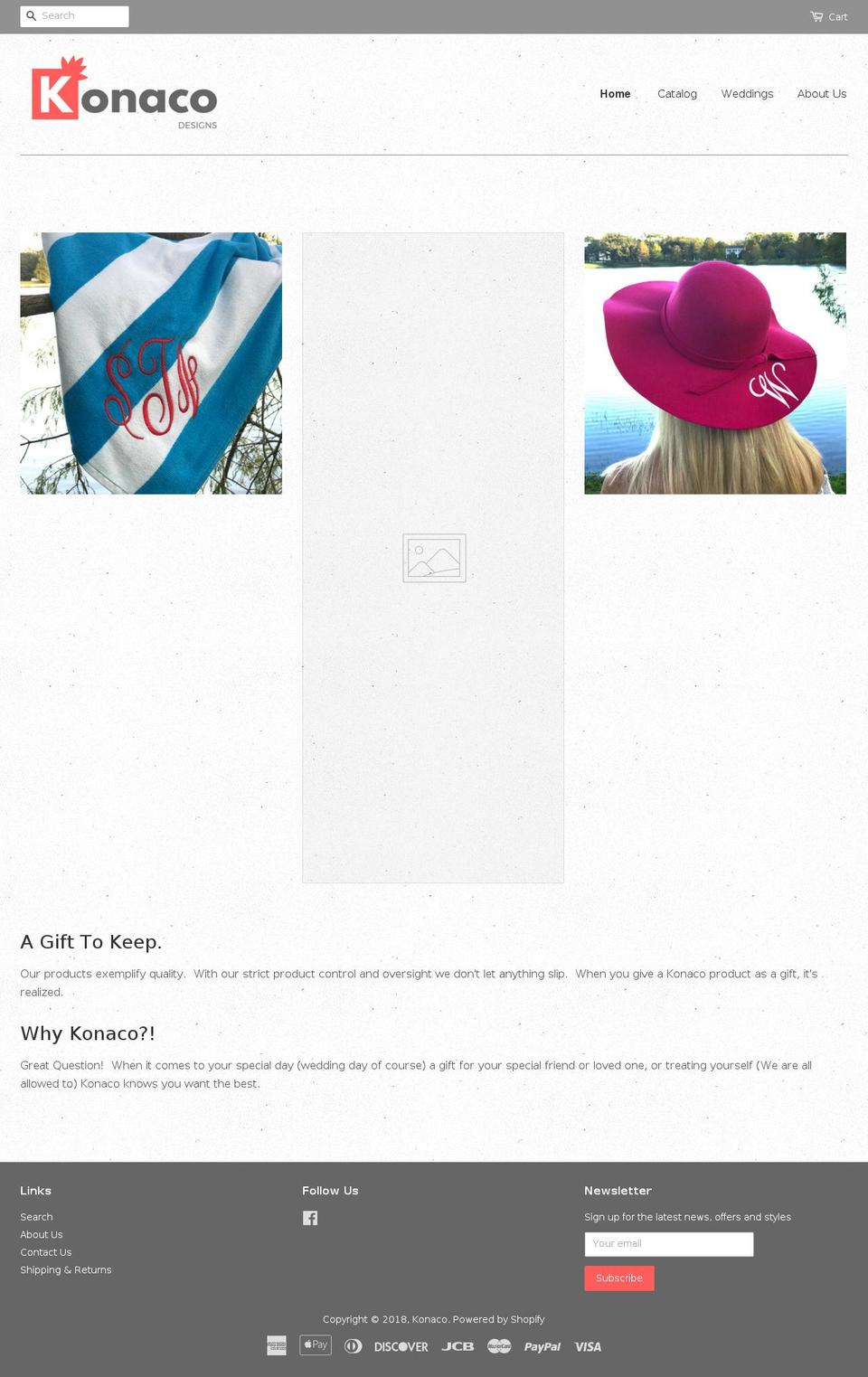 konacodesigns.com — Shopify storefront screenshot