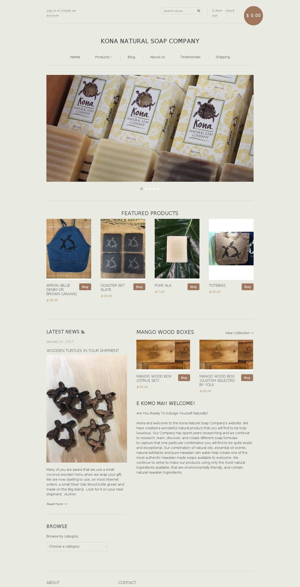 konasoapcompany.com shopify website screenshot