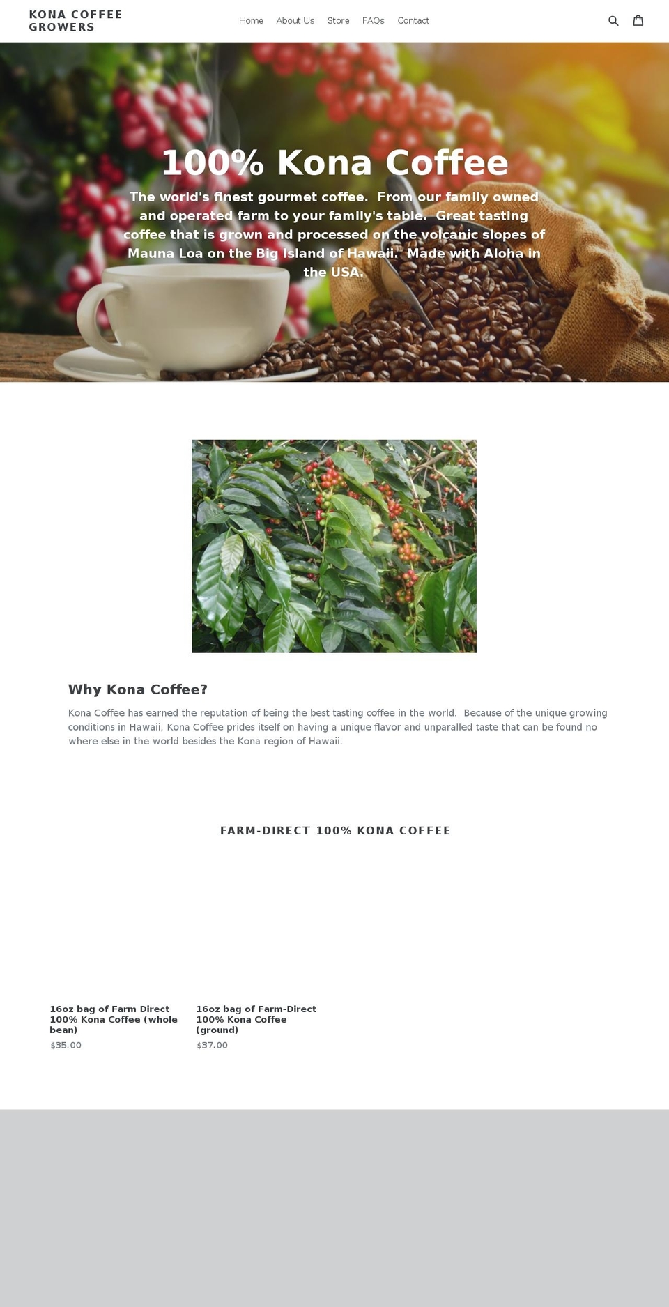 konasouthern.com — Shopify storefront screenshot