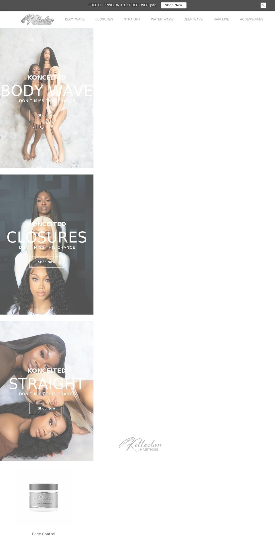 Theme  with Installments message Shopify theme site example konceitedkollection.com