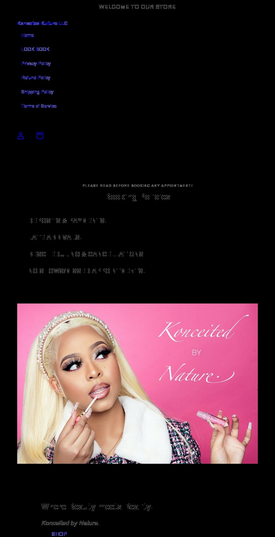 konceitedkulture.com shopify website screenshot