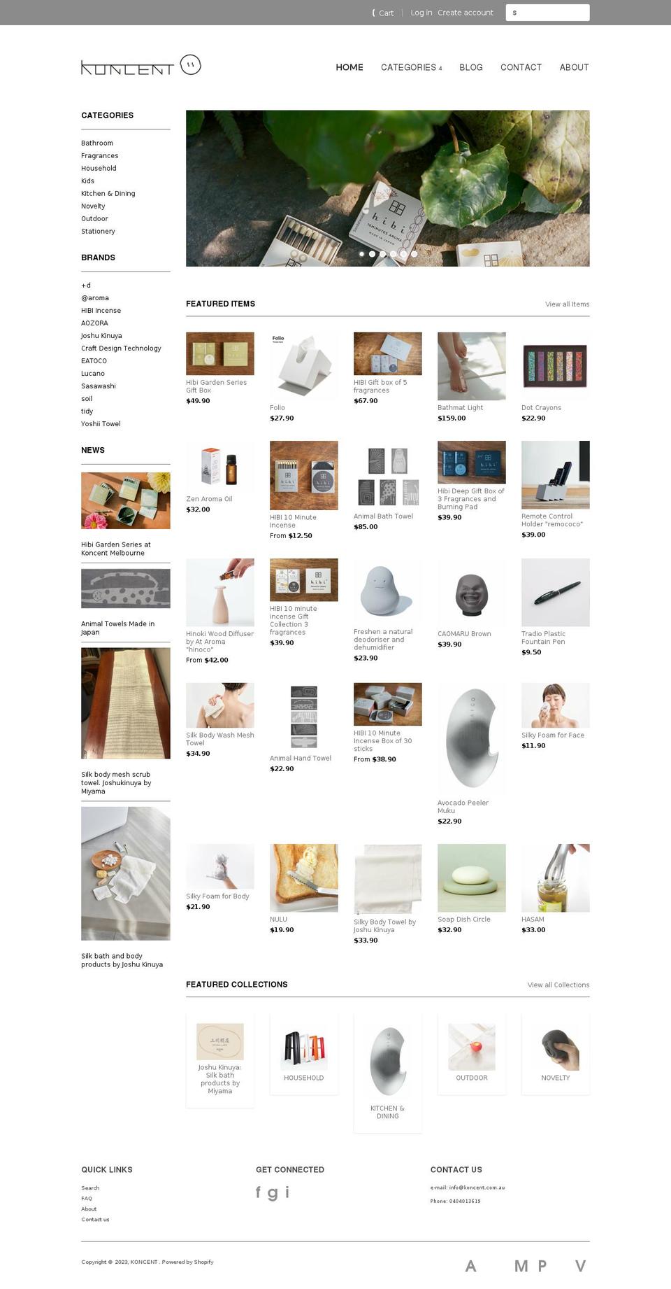koncent.com.au shopify website screenshot