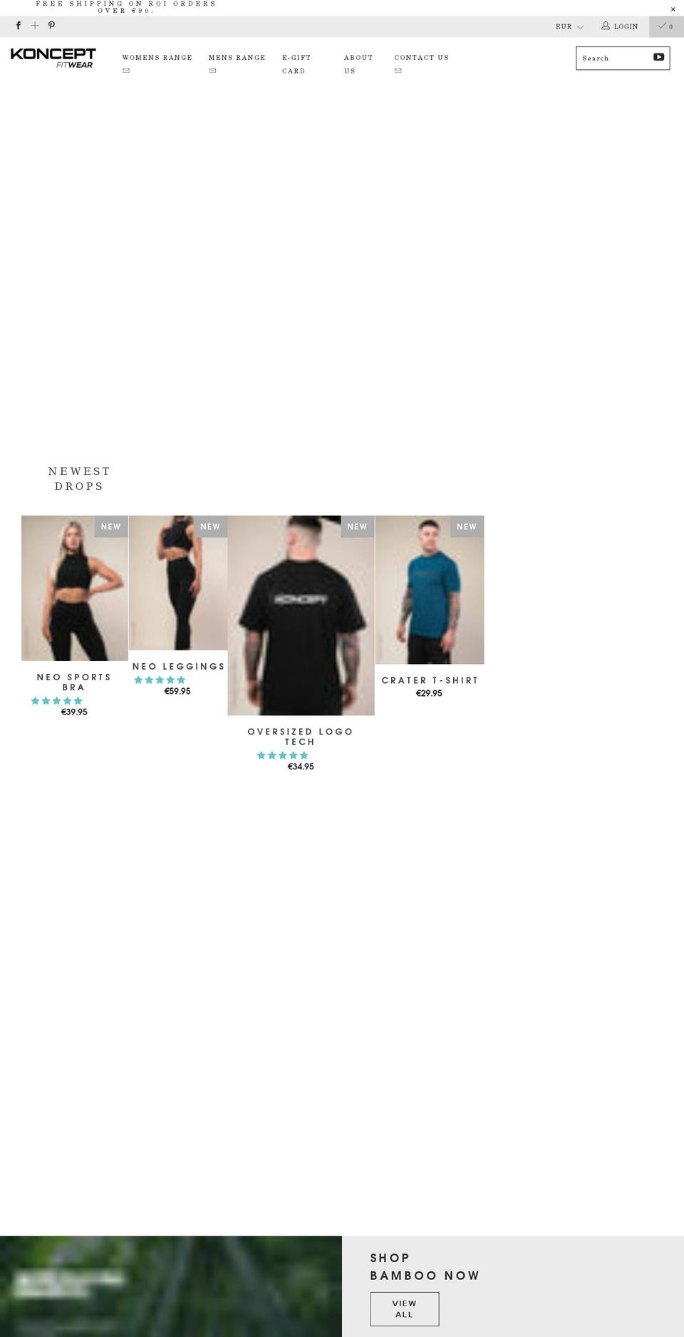 konceptfitwear.com shopify website screenshot