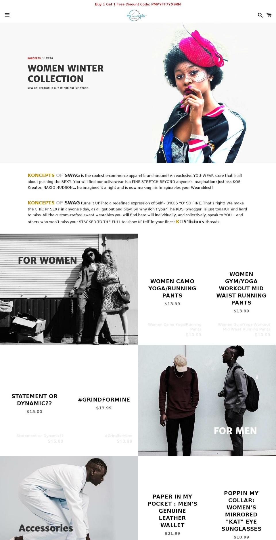 konceptsofswag.com shopify website screenshot