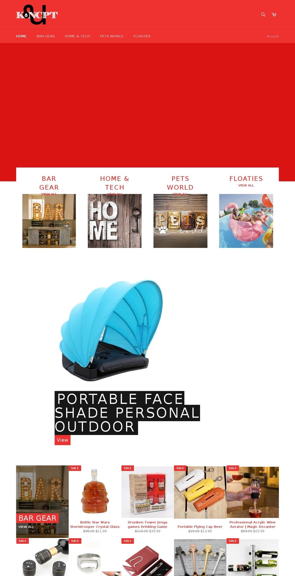 koncptu.com — Shopify storefront screenshot