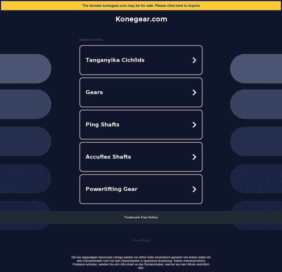 konegear.com — Shopify storefront screenshot