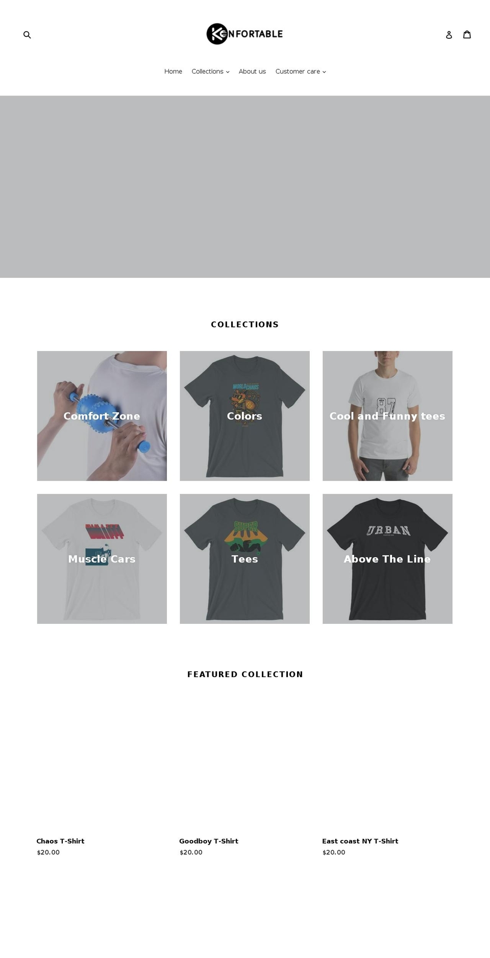 konfortable.com — Shopify storefront screenshot