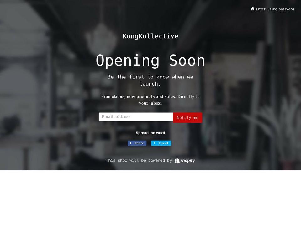 kongkollective.com shopify website screenshot