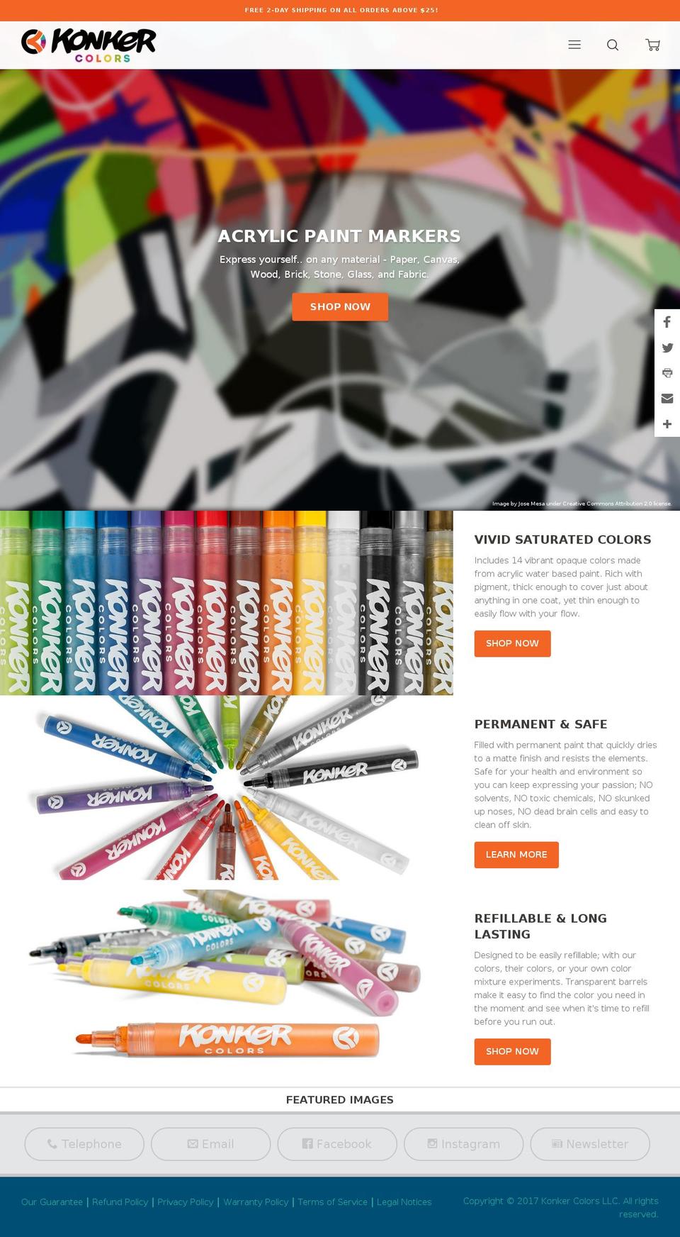 konkercolors.com shopify website screenshot