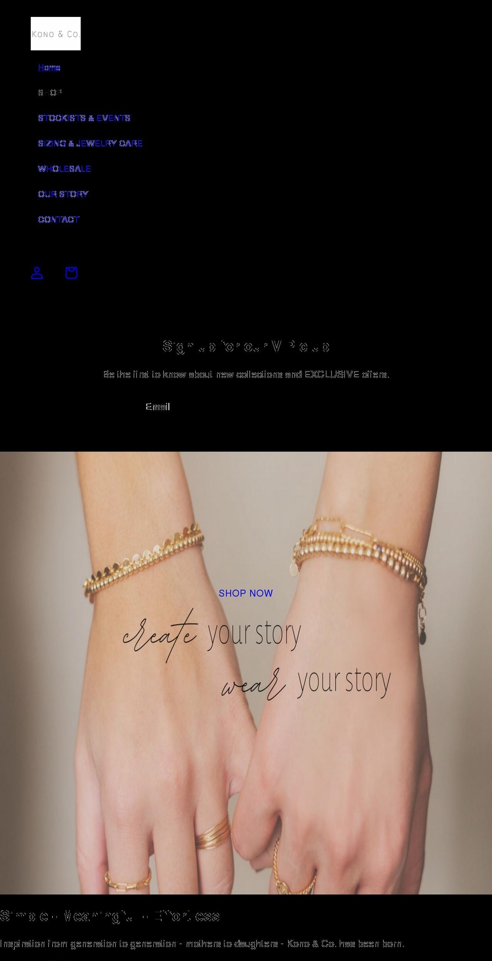 konoandco.com shopify website screenshot