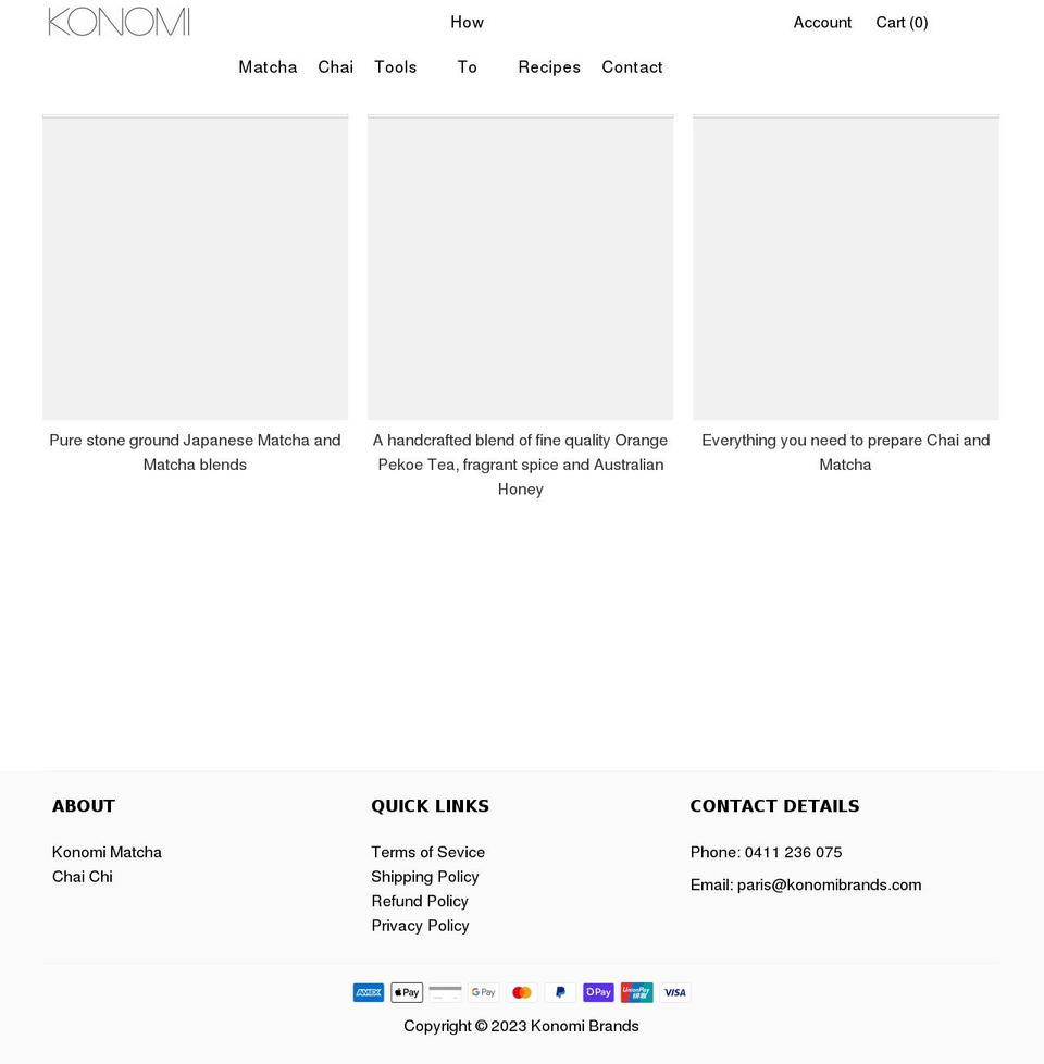 konomibrands.com shopify website screenshot
