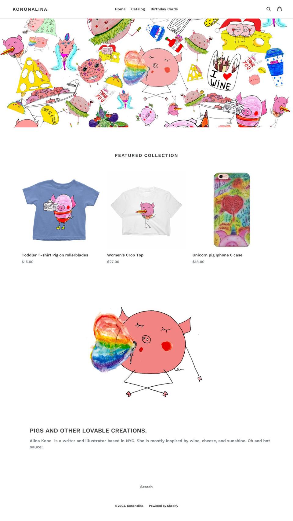 kononalina.com — Shopify storefront screenshot