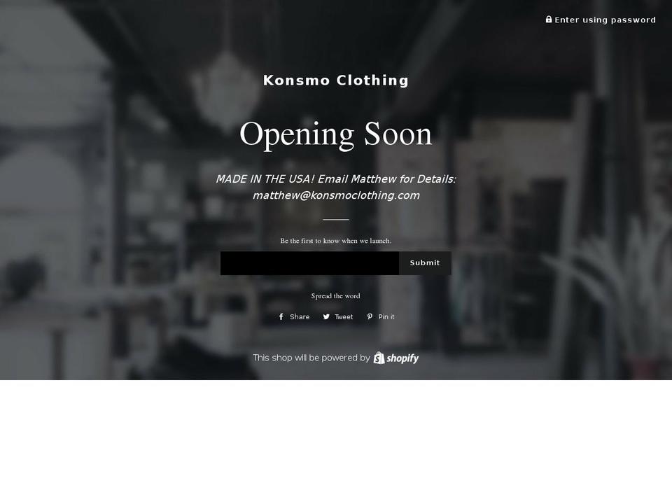 konsmoclothing.com — Shopify storefront screenshot