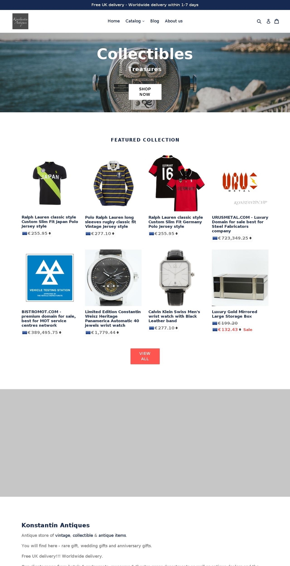 konstantinjewellery.com — Shopify storefront screenshot