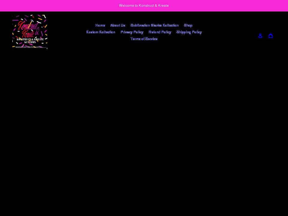 konstructkreate.com shopify website screenshot