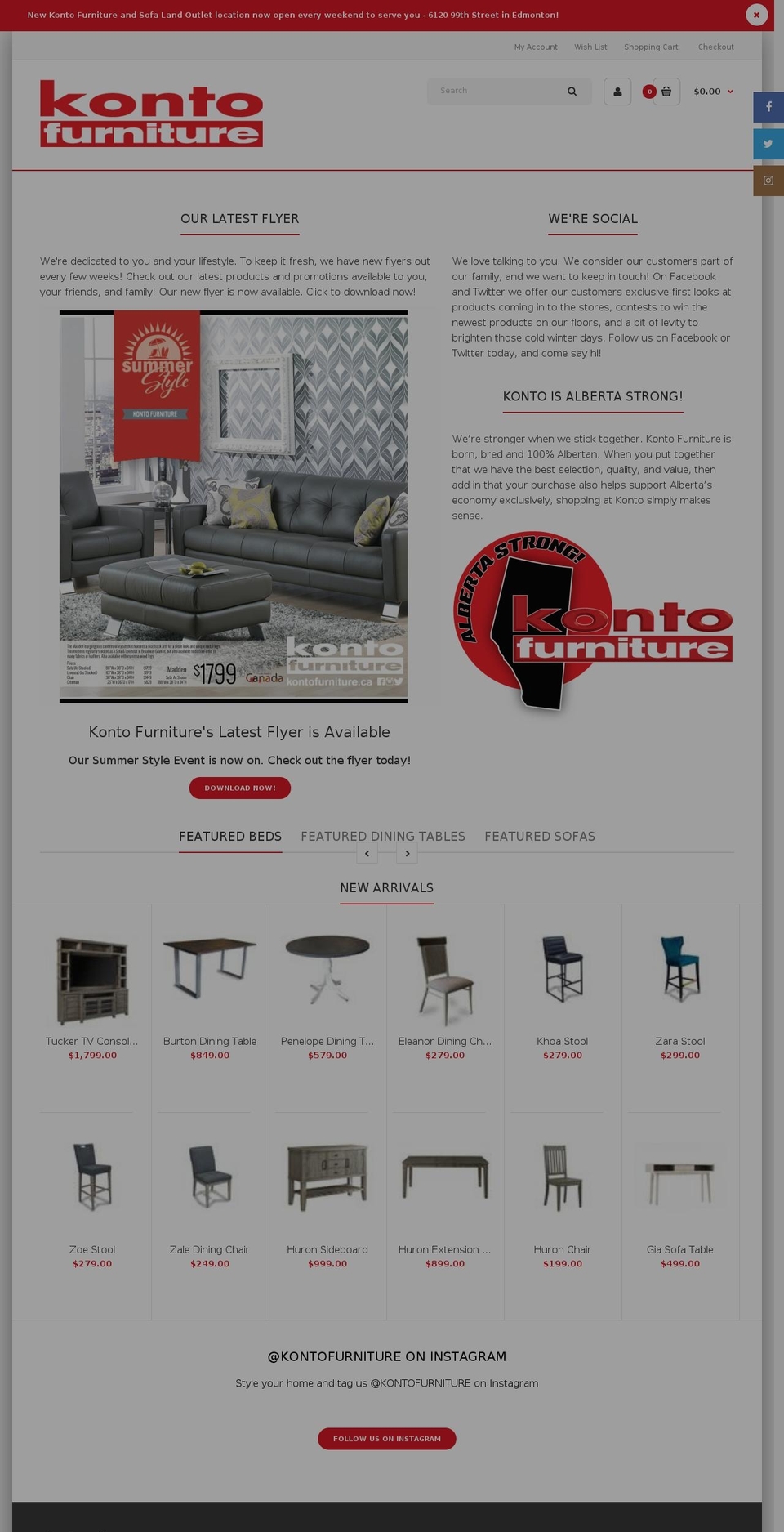 Konto Web Platform Shopify theme site example kontofurniture.com