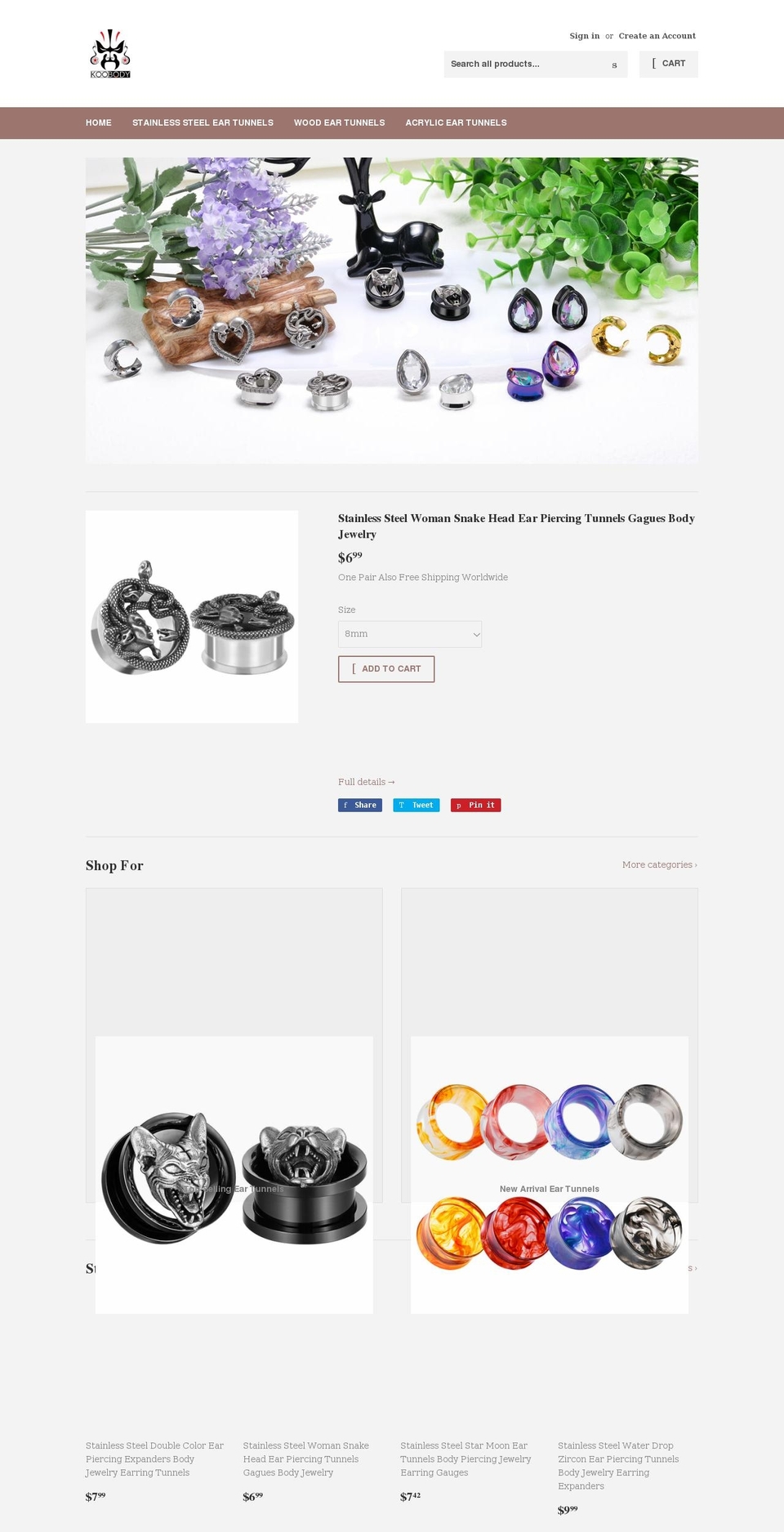koobody.com shopify website screenshot
