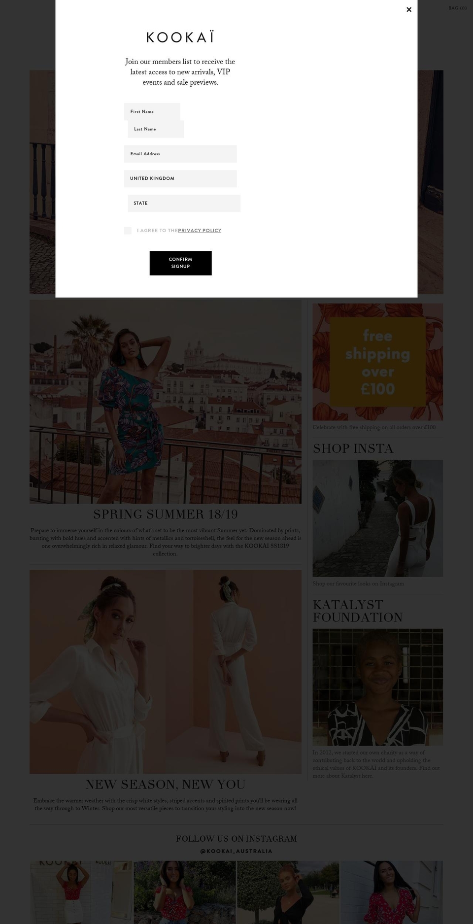 kookai.co.uk shopify website screenshot