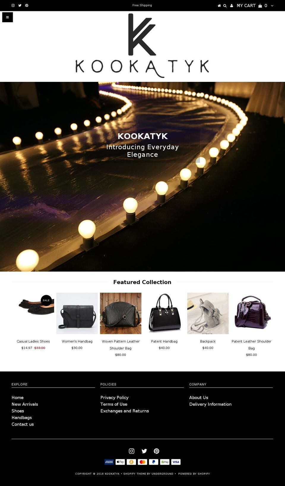 Simplified Testament Shopify theme site example kookatyk.com