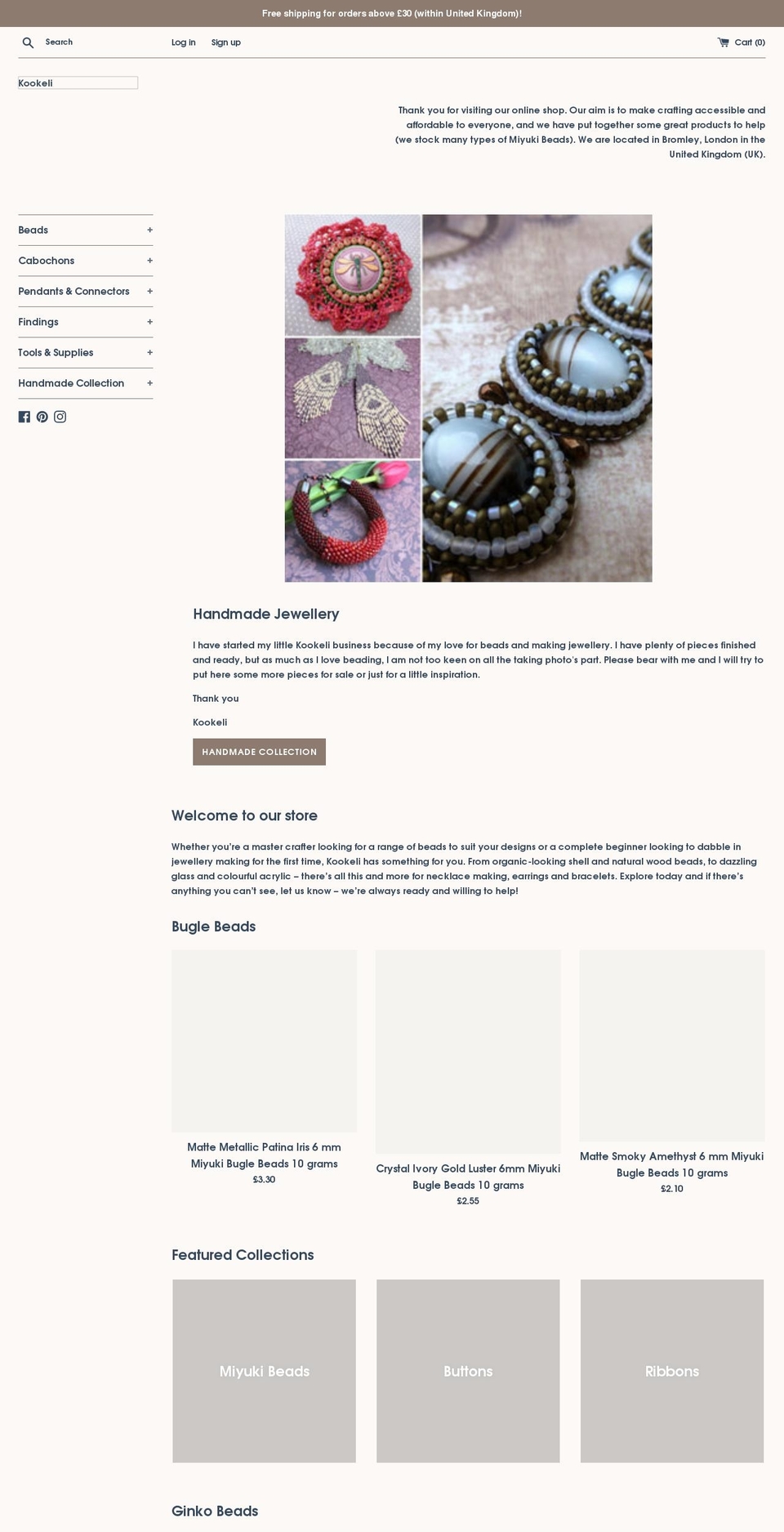 kookeli.com shopify website screenshot