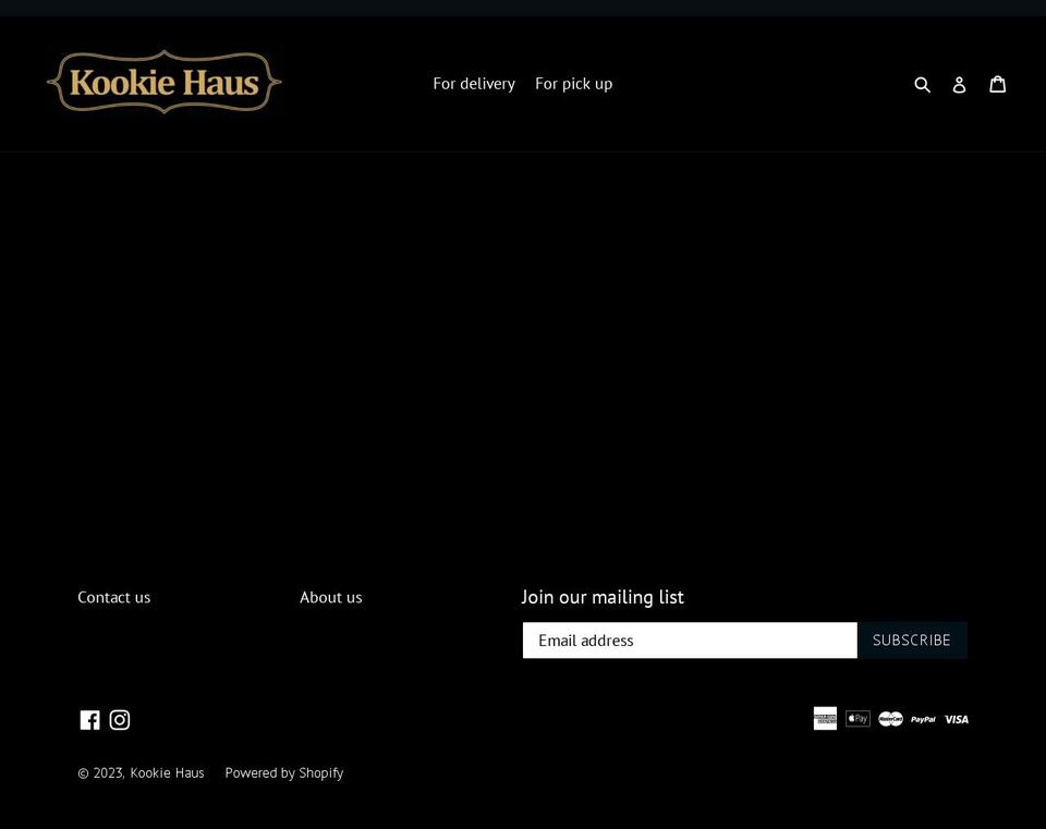 kookiehaus.com shopify website screenshot