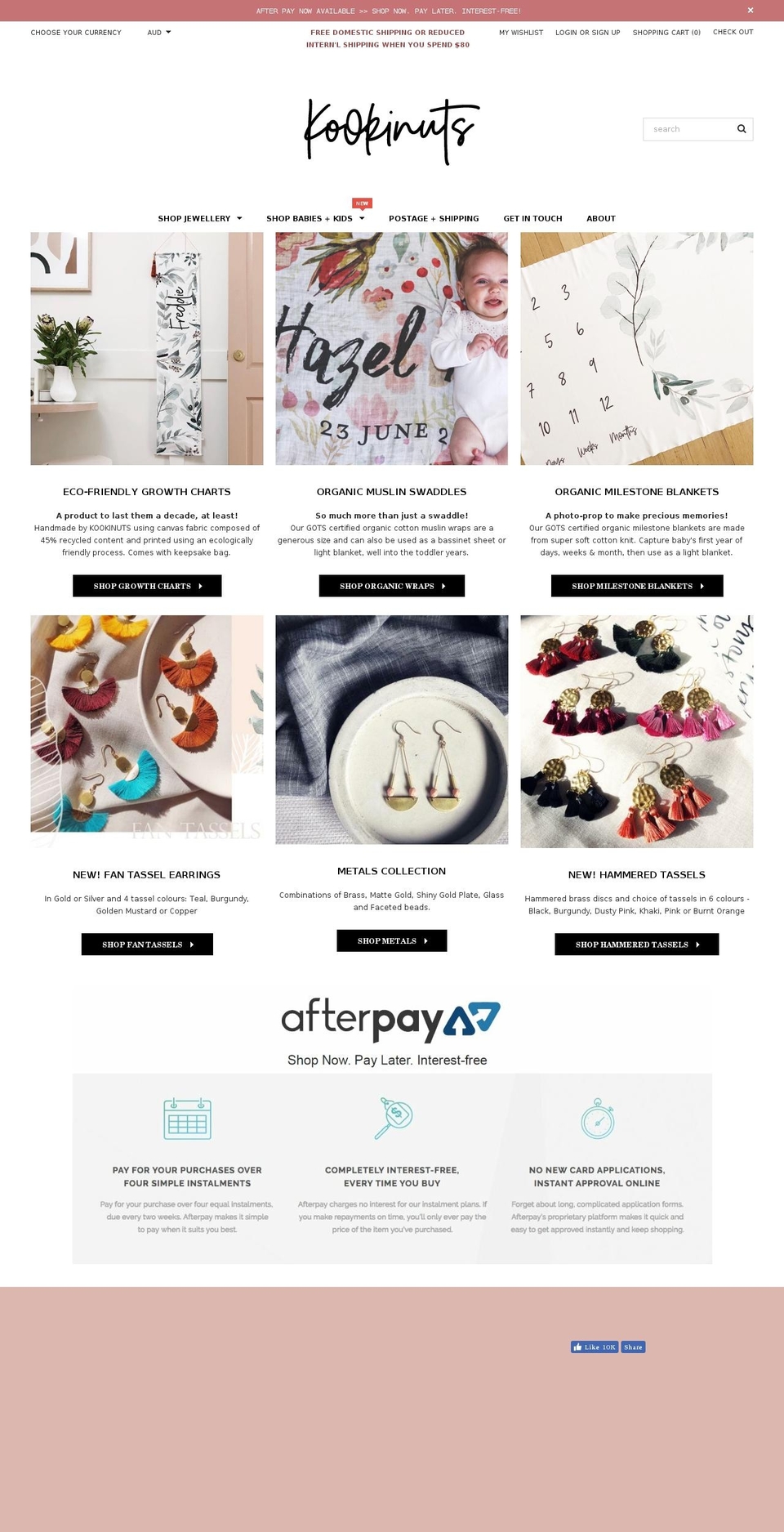 kookinuts.com.au shopify website screenshot
