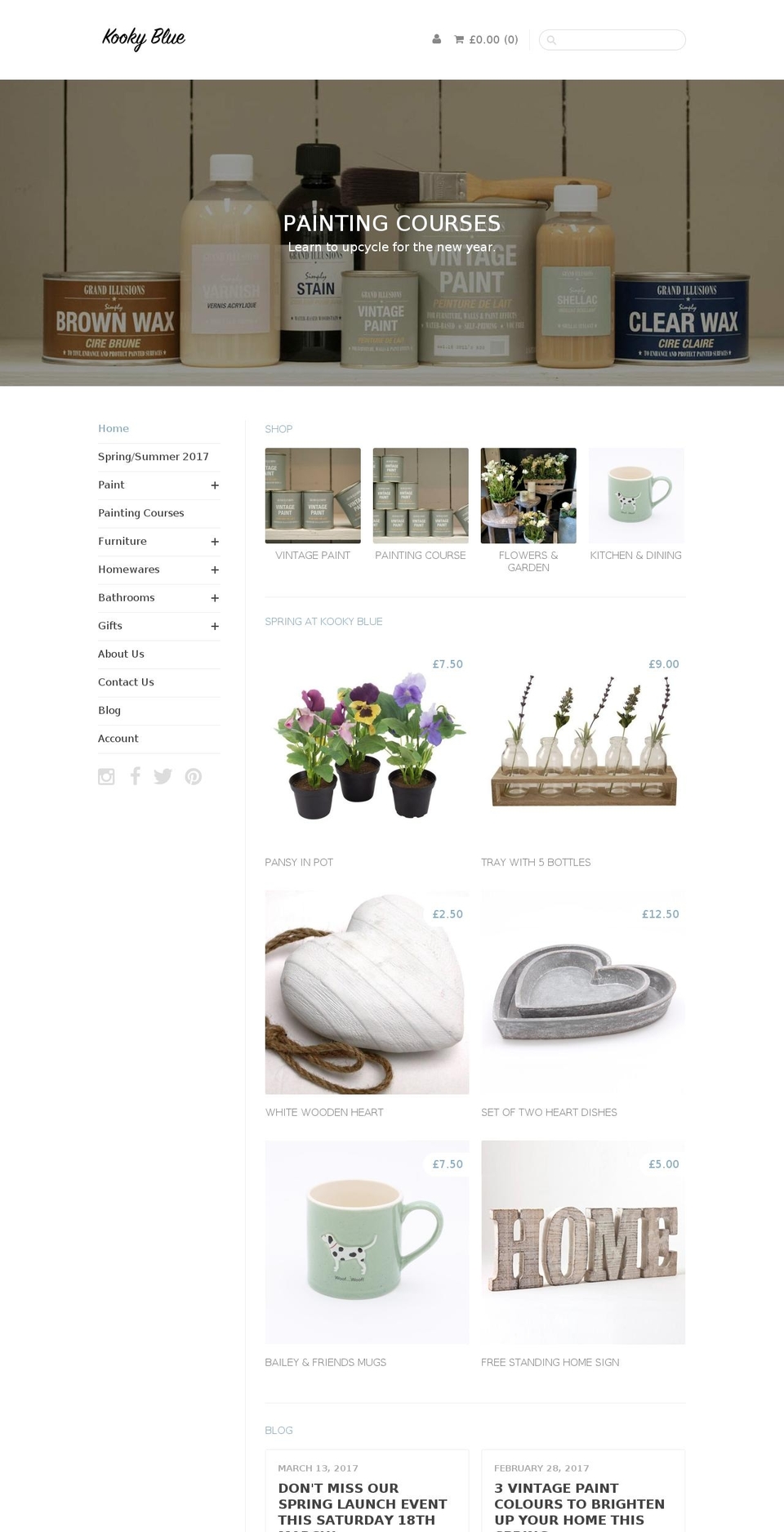 Sugar Shopify theme site example kookyblue.com