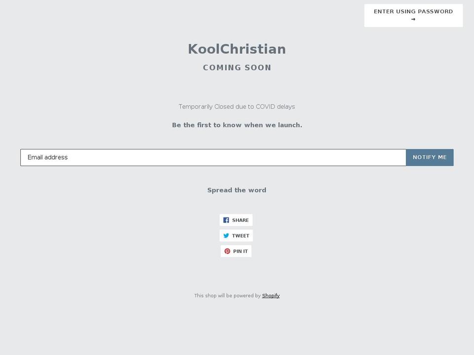 koolchristian.com — Shopify storefront screenshot