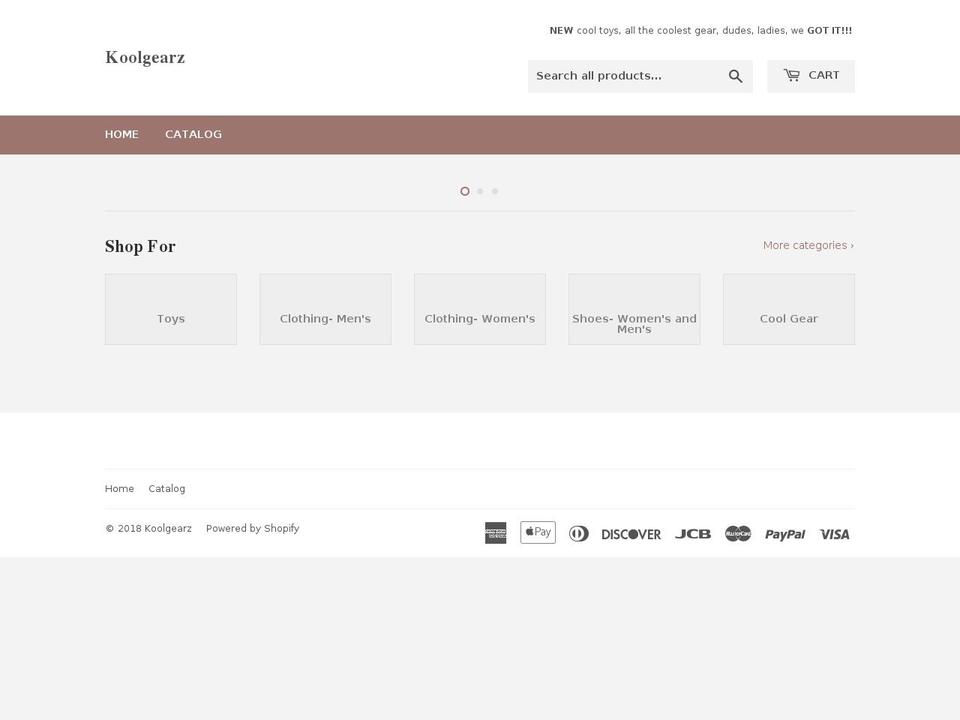 koolgearz.com — Shopify storefront screenshot