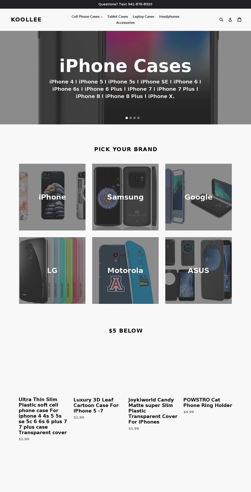 koollee.com — Shopify storefront screenshot