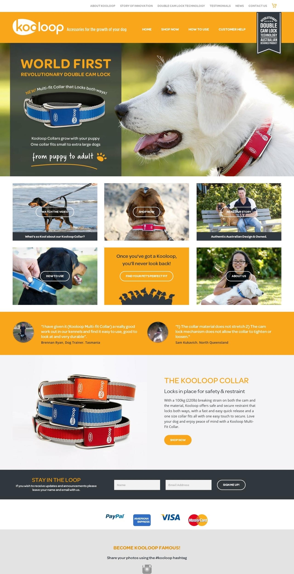 kooloopdogcollars.com — Shopify storefront screenshot