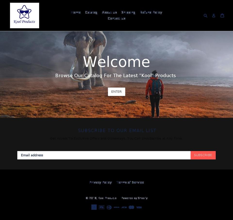 koolproducts.net shopify website screenshot