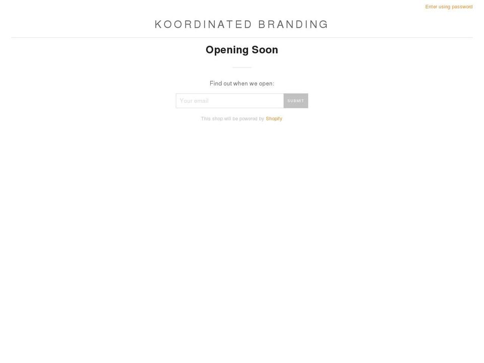 koordinatedbranding.com — Shopify storefront screenshot