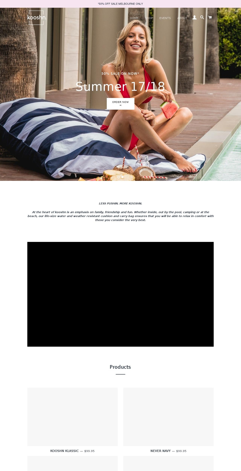 kooshn.com — Shopify storefront screenshot