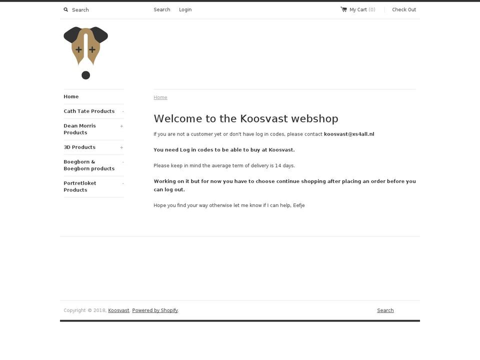 koosvast.nl shopify website screenshot