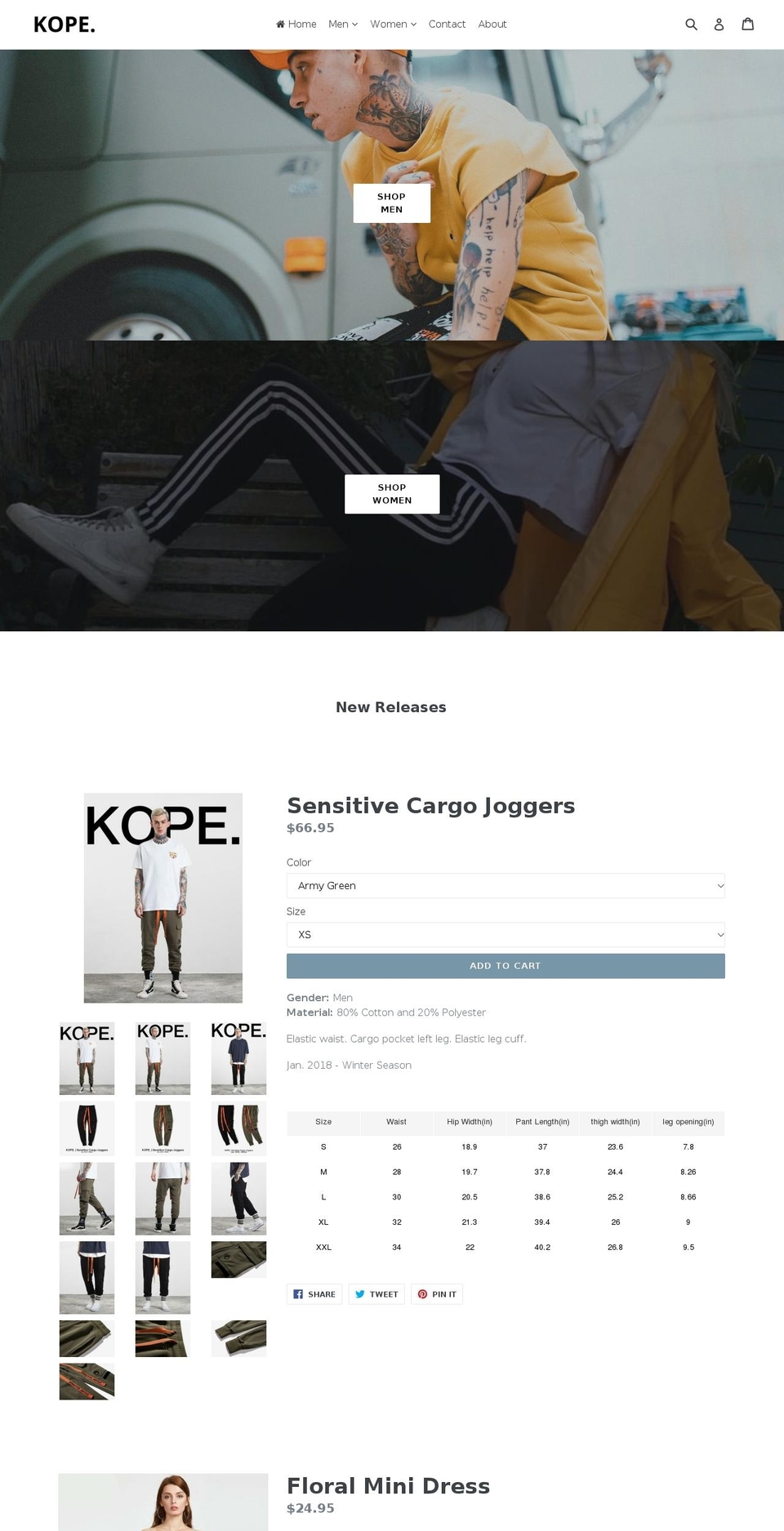 kopeattire.miami shopify website screenshot