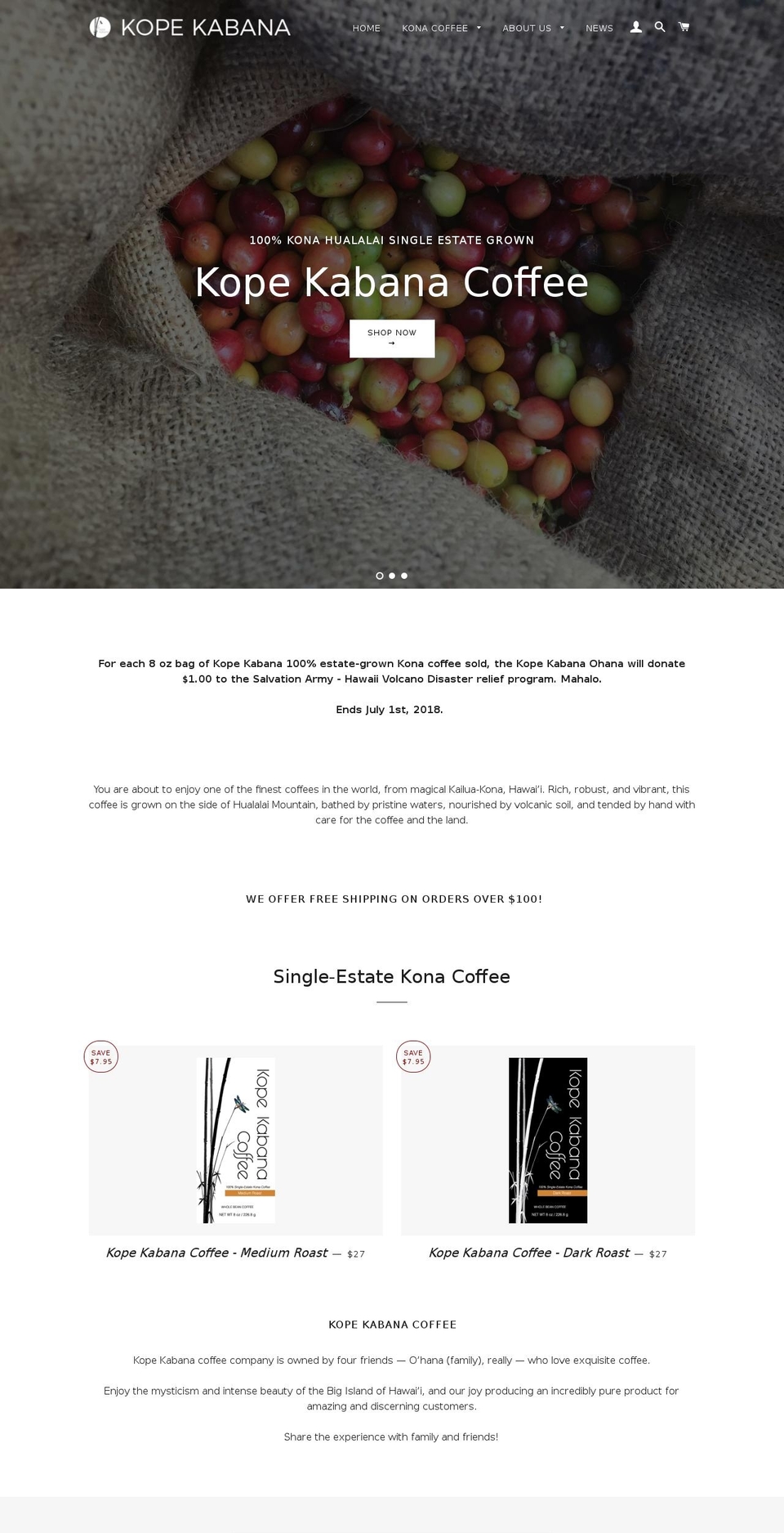 kopekabana.com shopify website screenshot