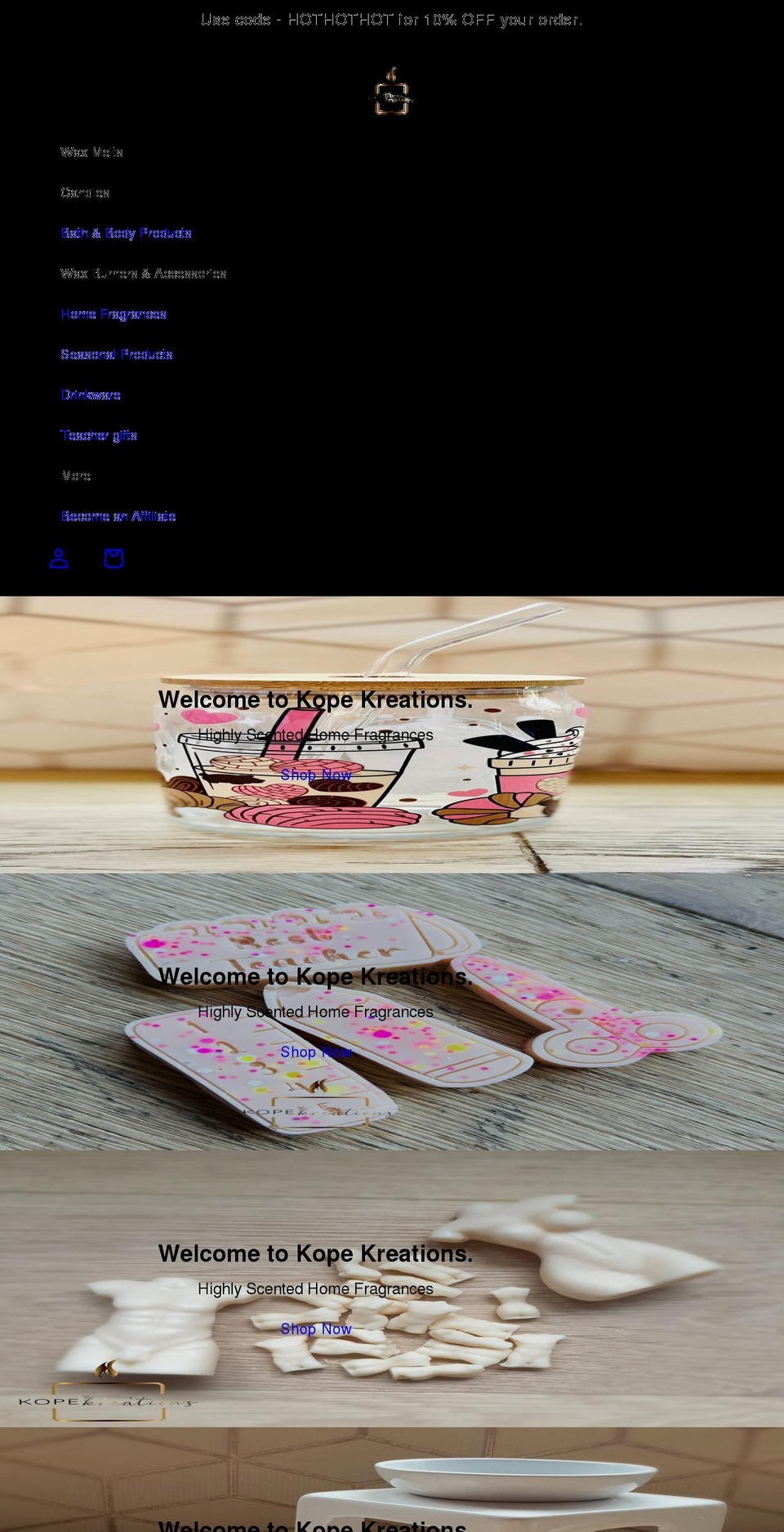 kopekreations.co.uk shopify website screenshot