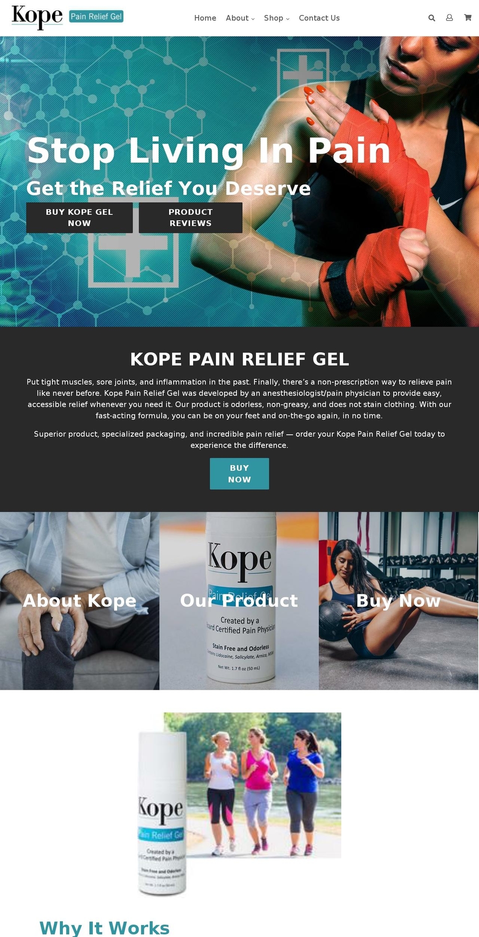 kopepaingel.com shopify website screenshot