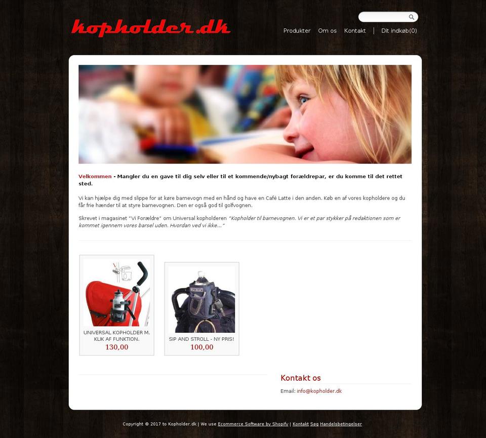 kopholder.dk shopify website screenshot