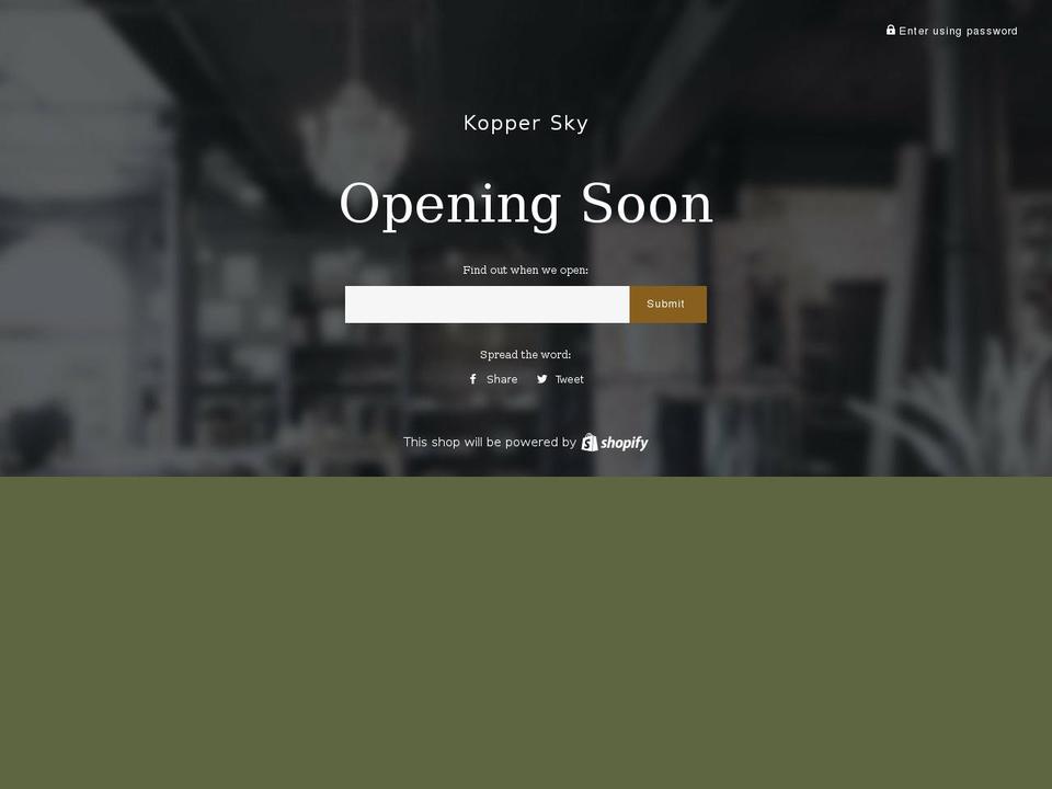 koppersky.com — Shopify storefront screenshot